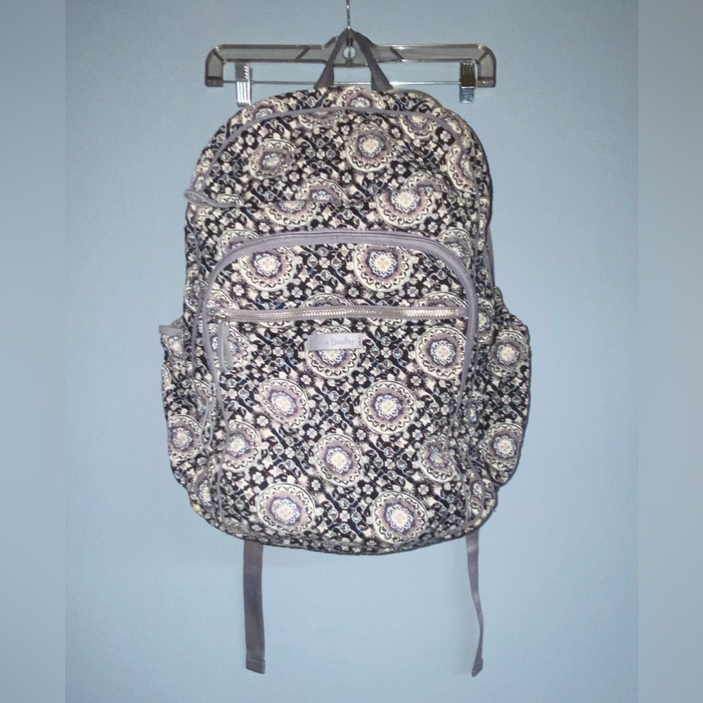 Vera Bradley XL Campus Backpack Charcoal Medallion